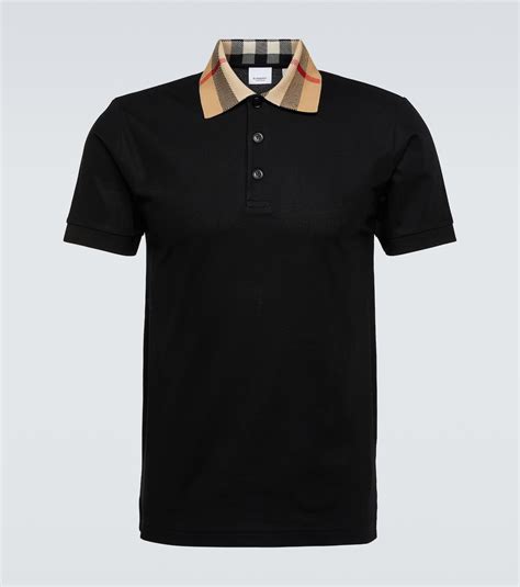 burberry men polo shirt black replica|authentic burberry polo shirt.